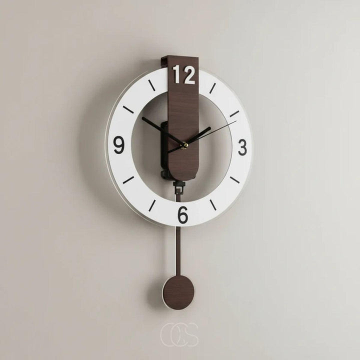 Minimalist Pendulum Wall Clock With Silent Sweep Movement