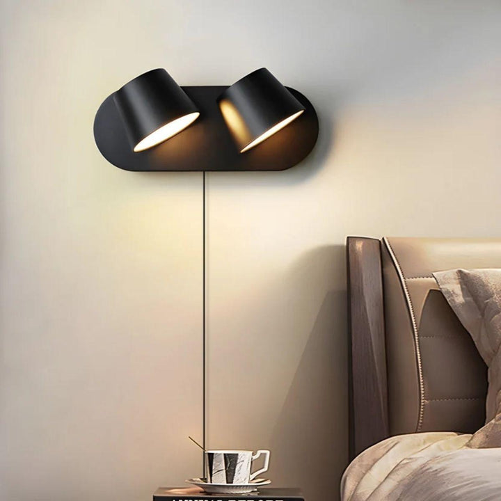 Modern Adjustable Rotating Wall Sconce With Plug In Design