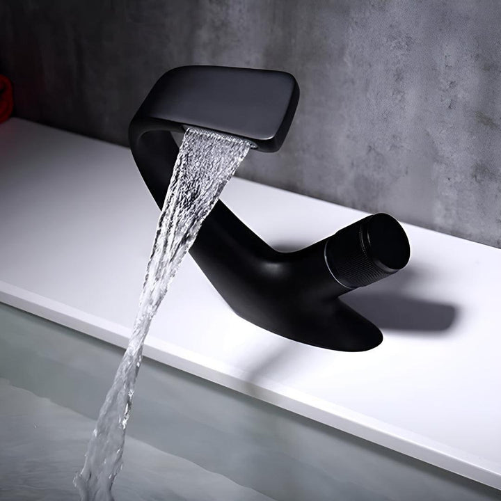 Modern Bathroom Basin Mixer Tap With Single Dial Control