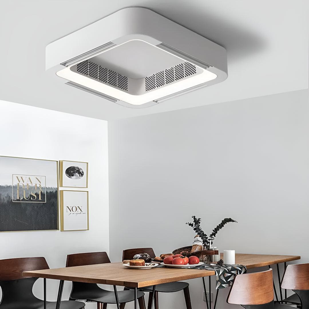Modern Bladeless Ceiling Fan Light With Low Profile Design