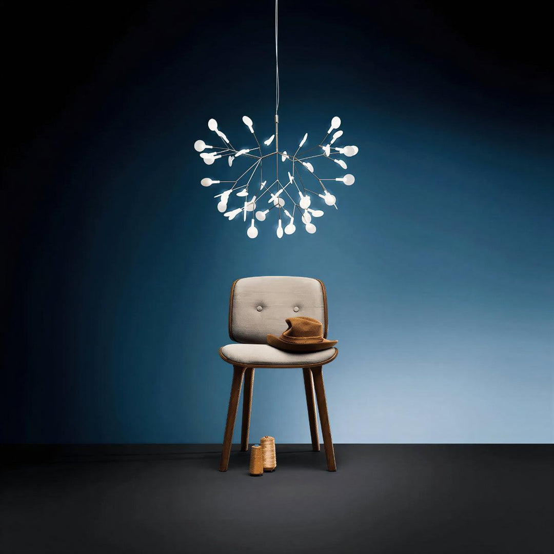 Modern Chandelier With Organic Leaf Design