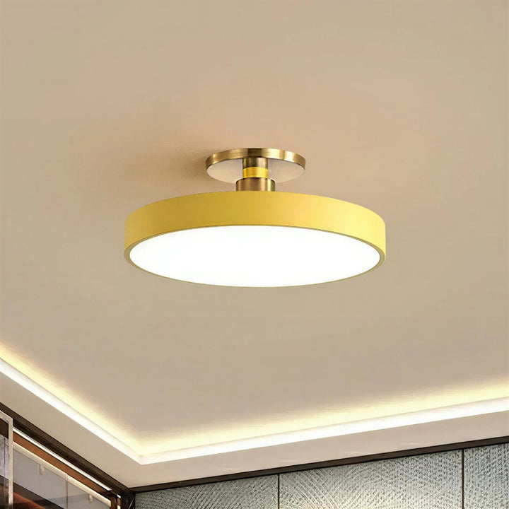 Modern Circular Round Flushmount Ceiling Light Fixture With Nordic Design