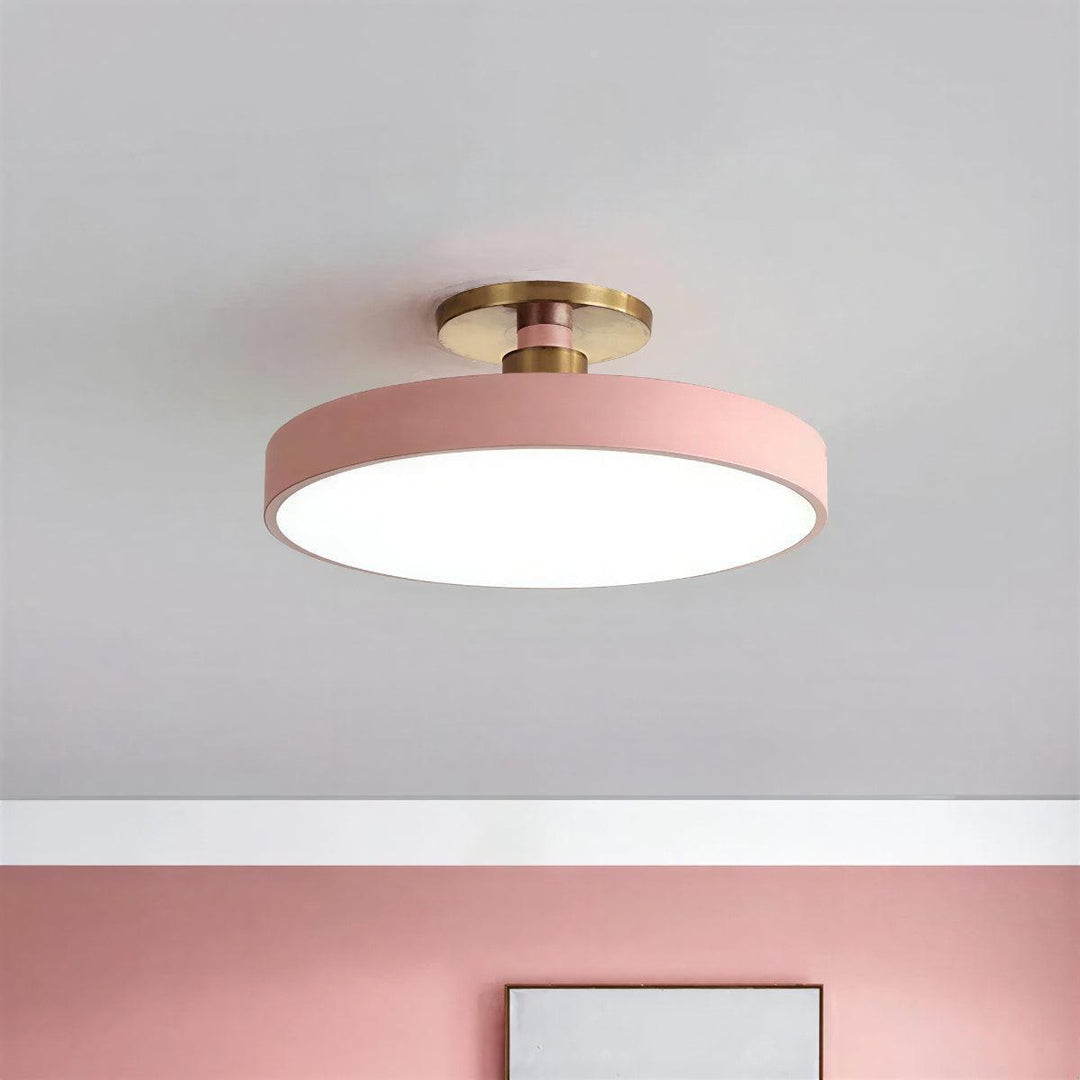 Modern Circular Round Flushmount Ceiling Light Fixture With Nordic Design