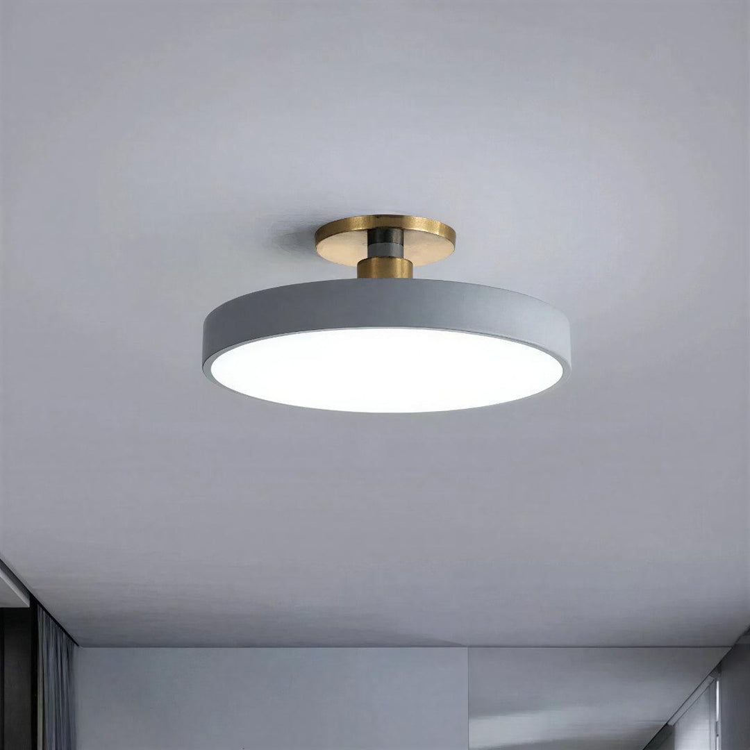 Modern Circular Round Flushmount Ceiling Light Fixture With Nordic Design