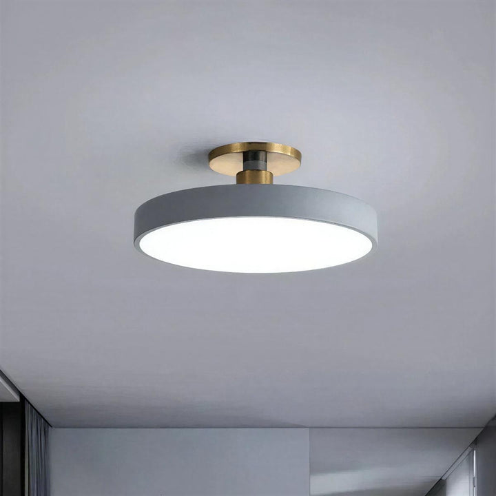 Modern Circular Round Flushmount Ceiling Light Fixture With Nordic Design
