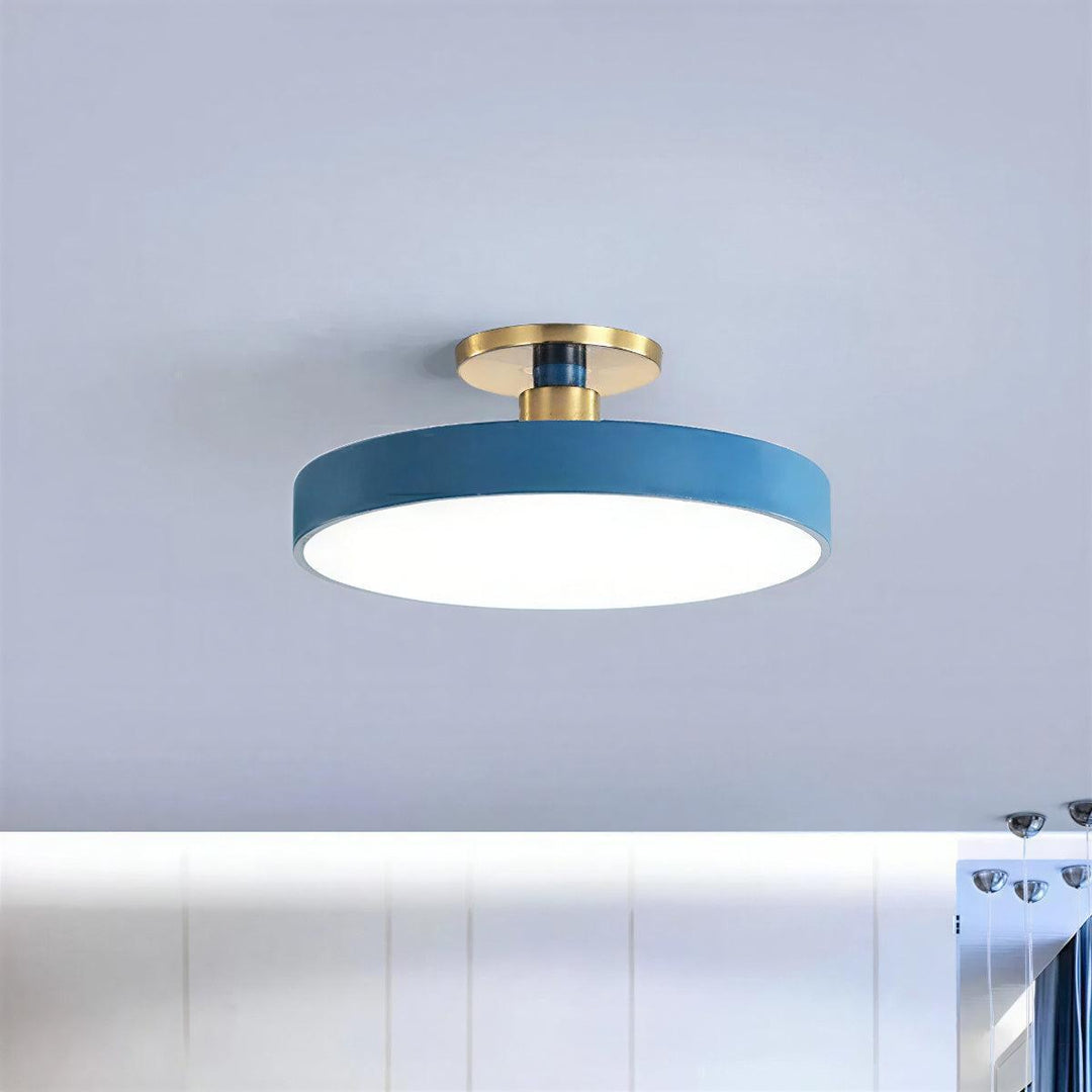 Modern Circular Round Flushmount Ceiling Light Fixture With Nordic Design