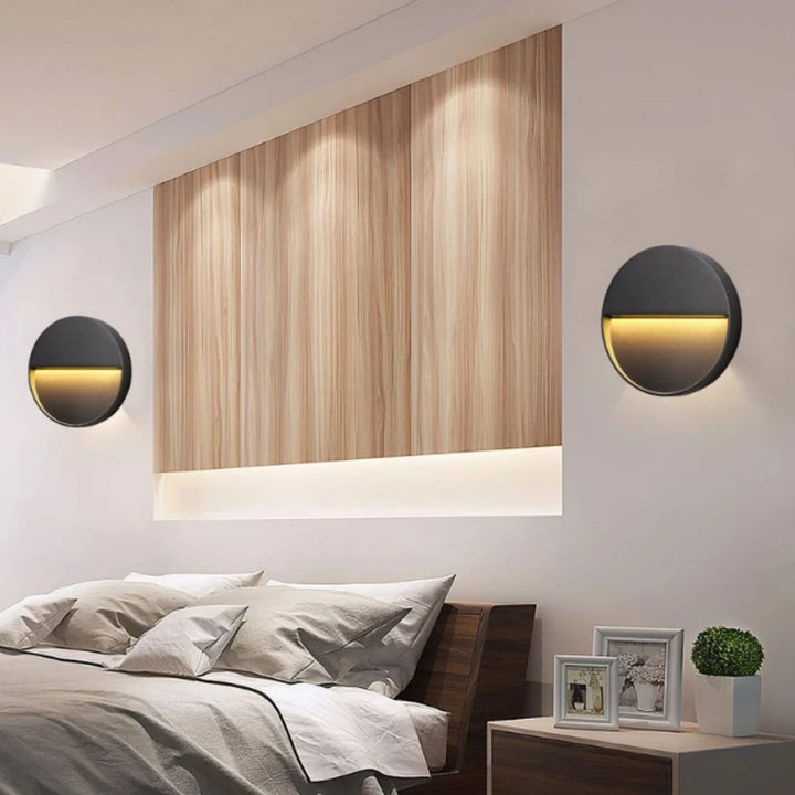 Modern Circular Wall Mounted Light Fixture For Staircase And Hallway