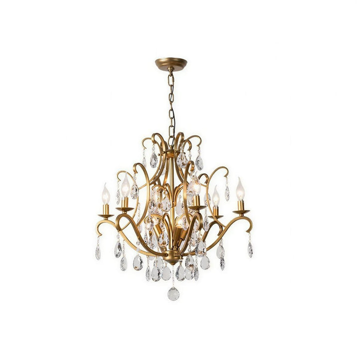 Modern Crystal Chandelier With Agate Arc Centrepiece