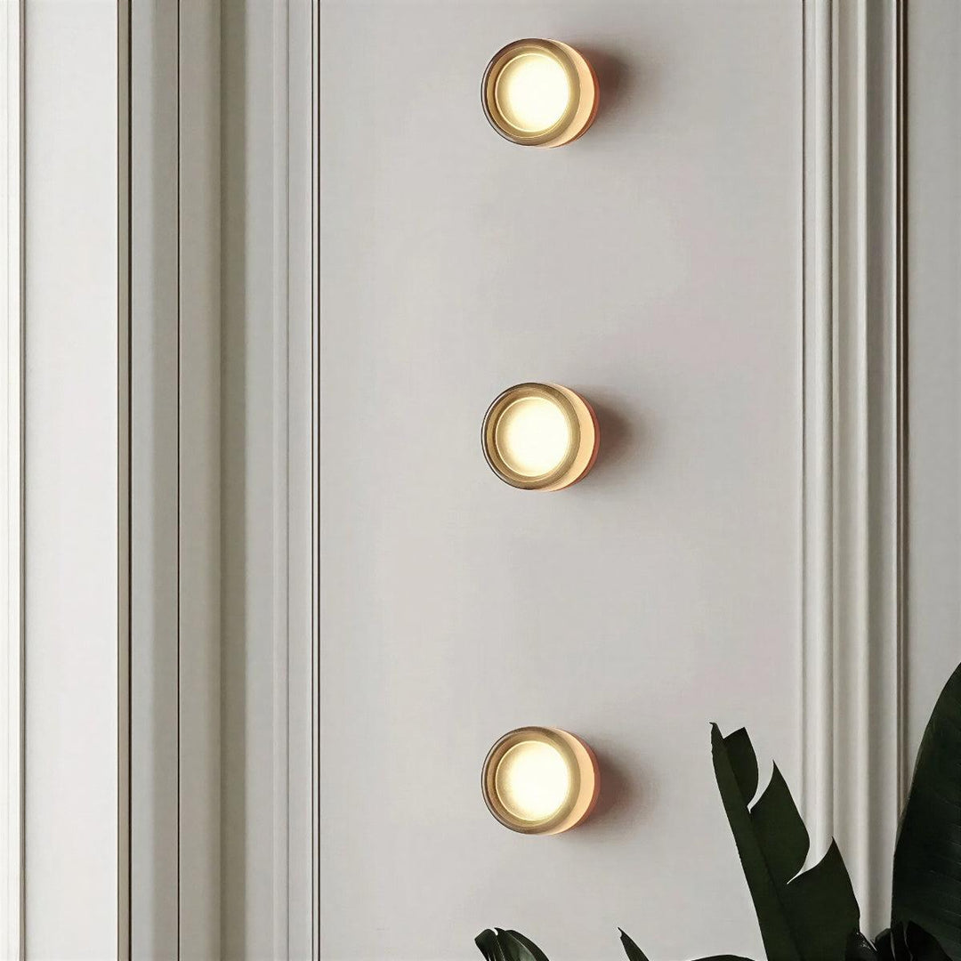 Modern Dimple Wall Sconce Light With Ambient Glow