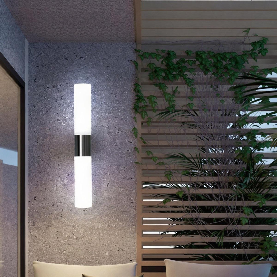 Modern Double Headed Wall Light Sconce Featuring Up Down Lighting