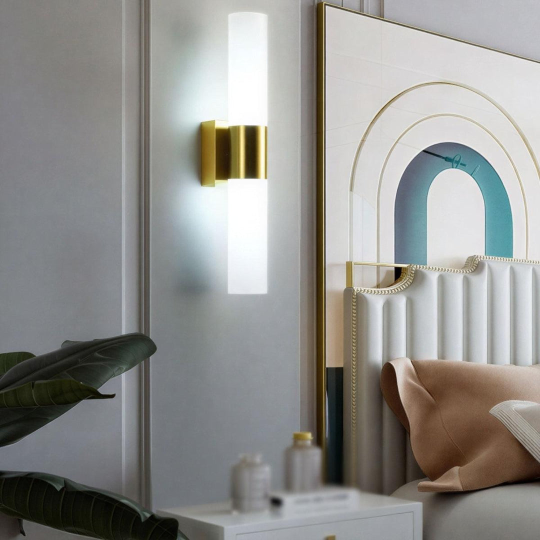Modern Double Headed Wall Light Sconce Featuring Up Down Lighting