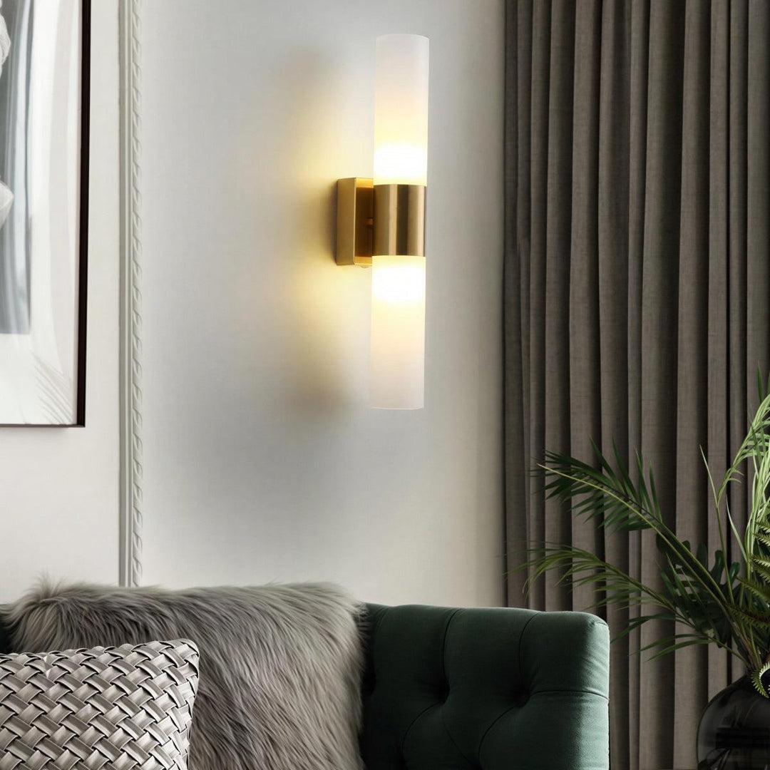 Modern Double Headed Wall Light Sconce Featuring Up Down Lighting
