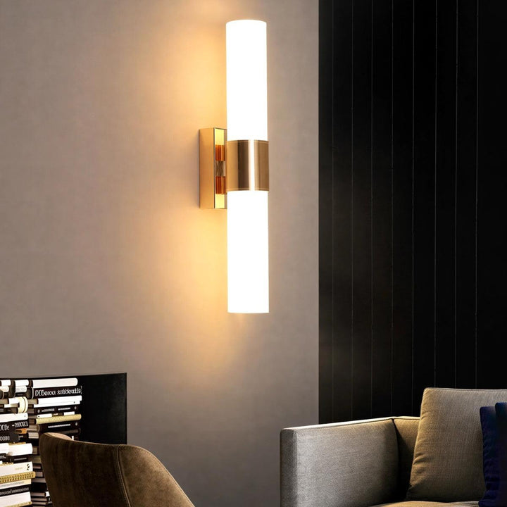 Modern Double Headed Wall Light Sconce Featuring Up Down Lighting