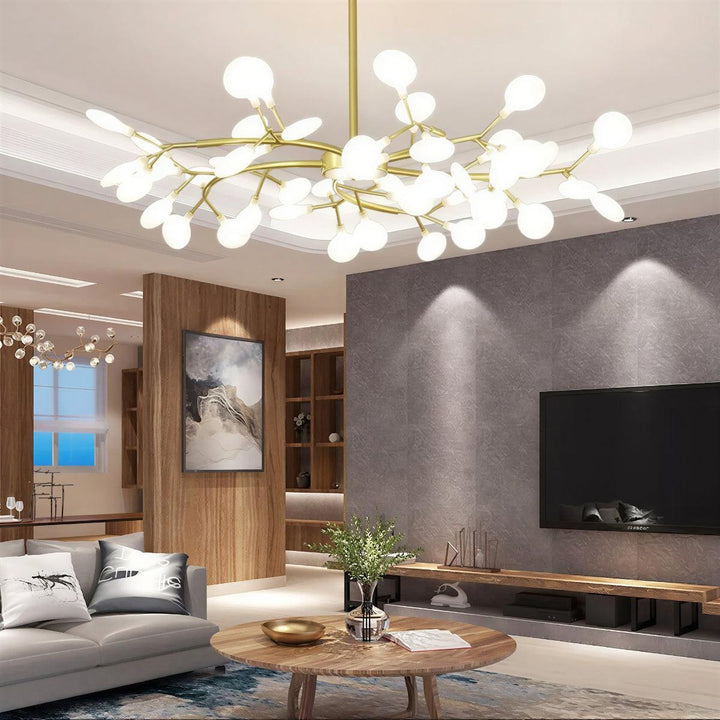 Modern Firefly Sputnik Chandelier With Multi Cluster Design