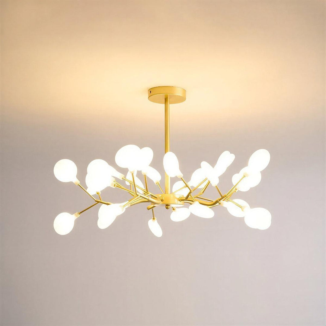Modern Firefly Sputnik Chandelier With Multi Cluster Design