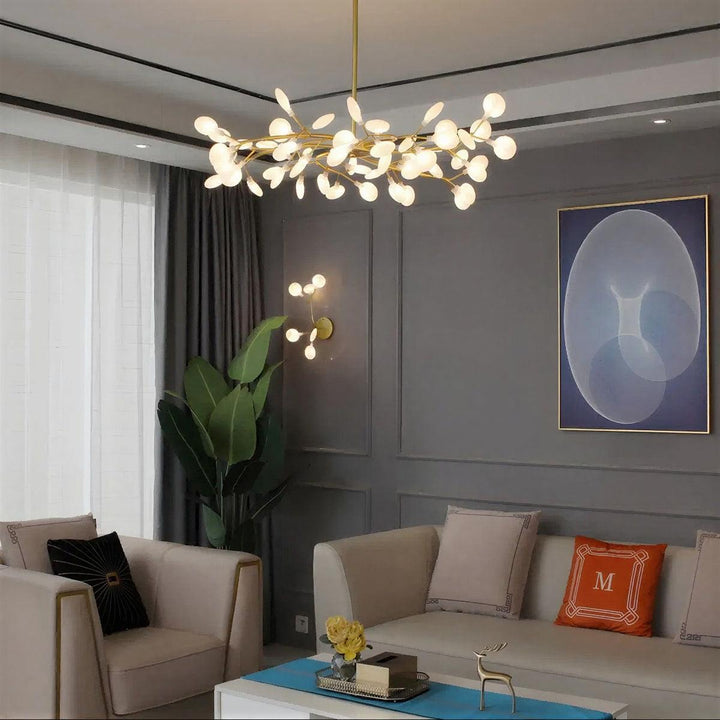 Modern Firefly Sputnik Chandelier With Multi Cluster Design