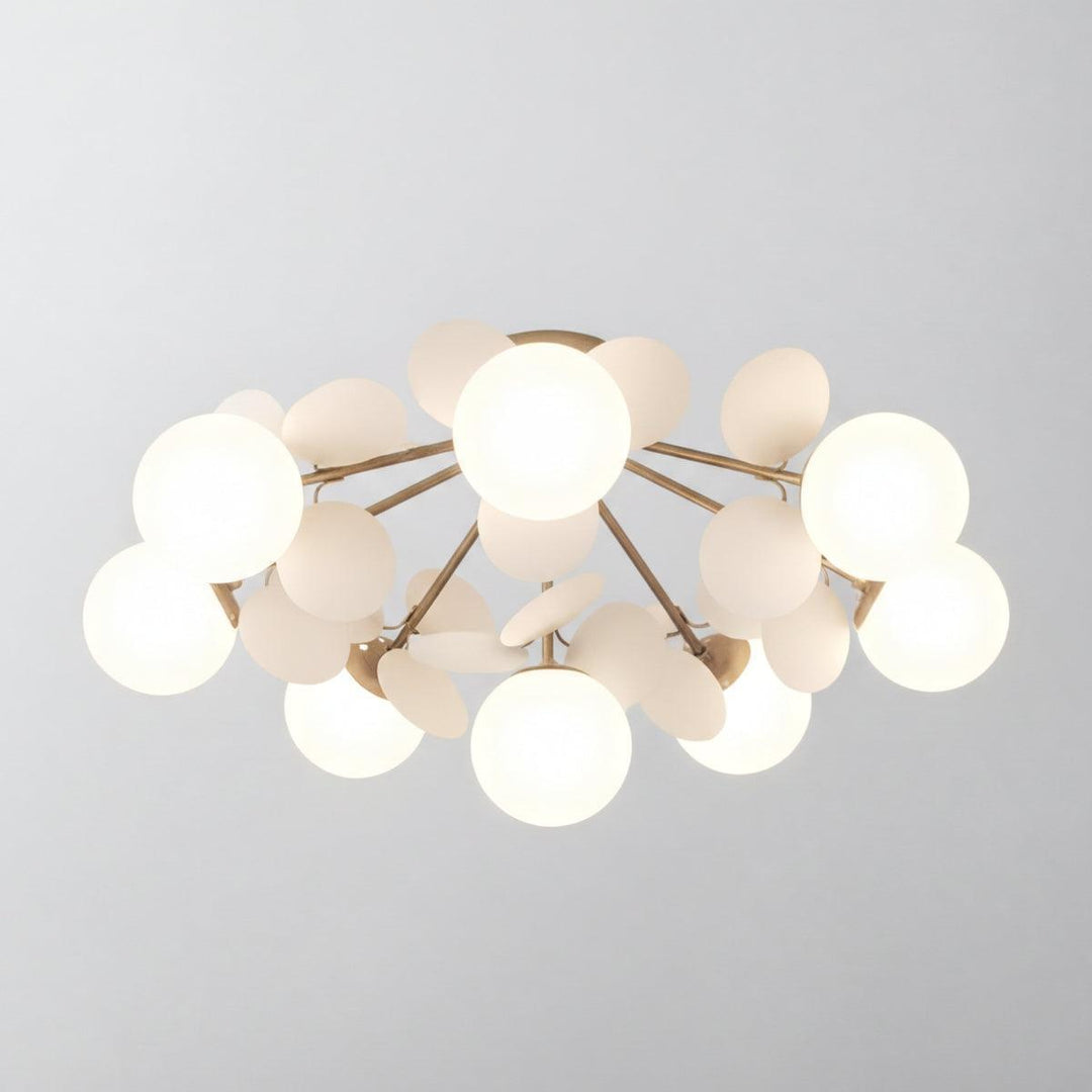 Modern Flush Mount Ceiling Light Fixture With Spherical Shaped Design