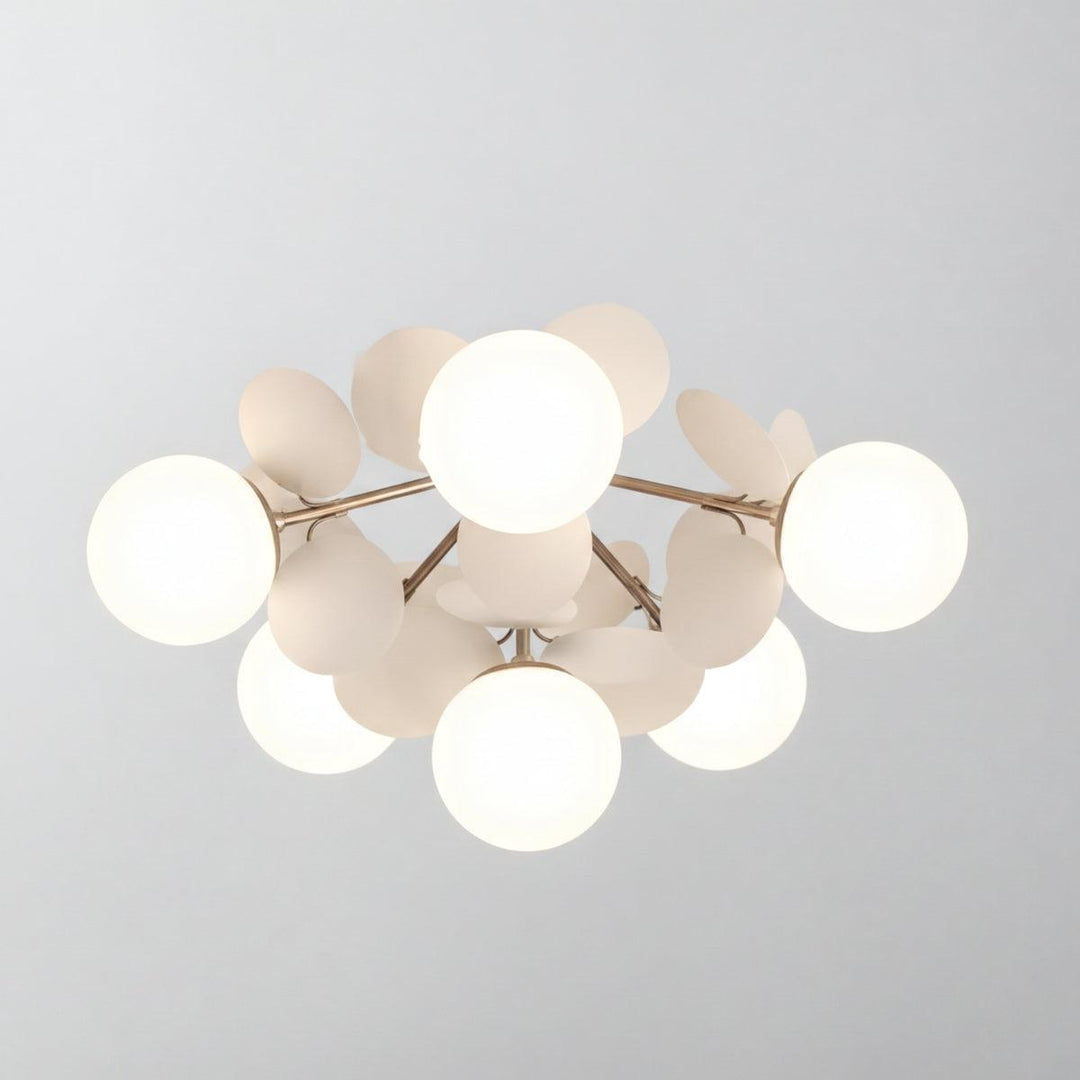 Modern Flush Mount Ceiling Light Fixture With Spherical Shaped Design