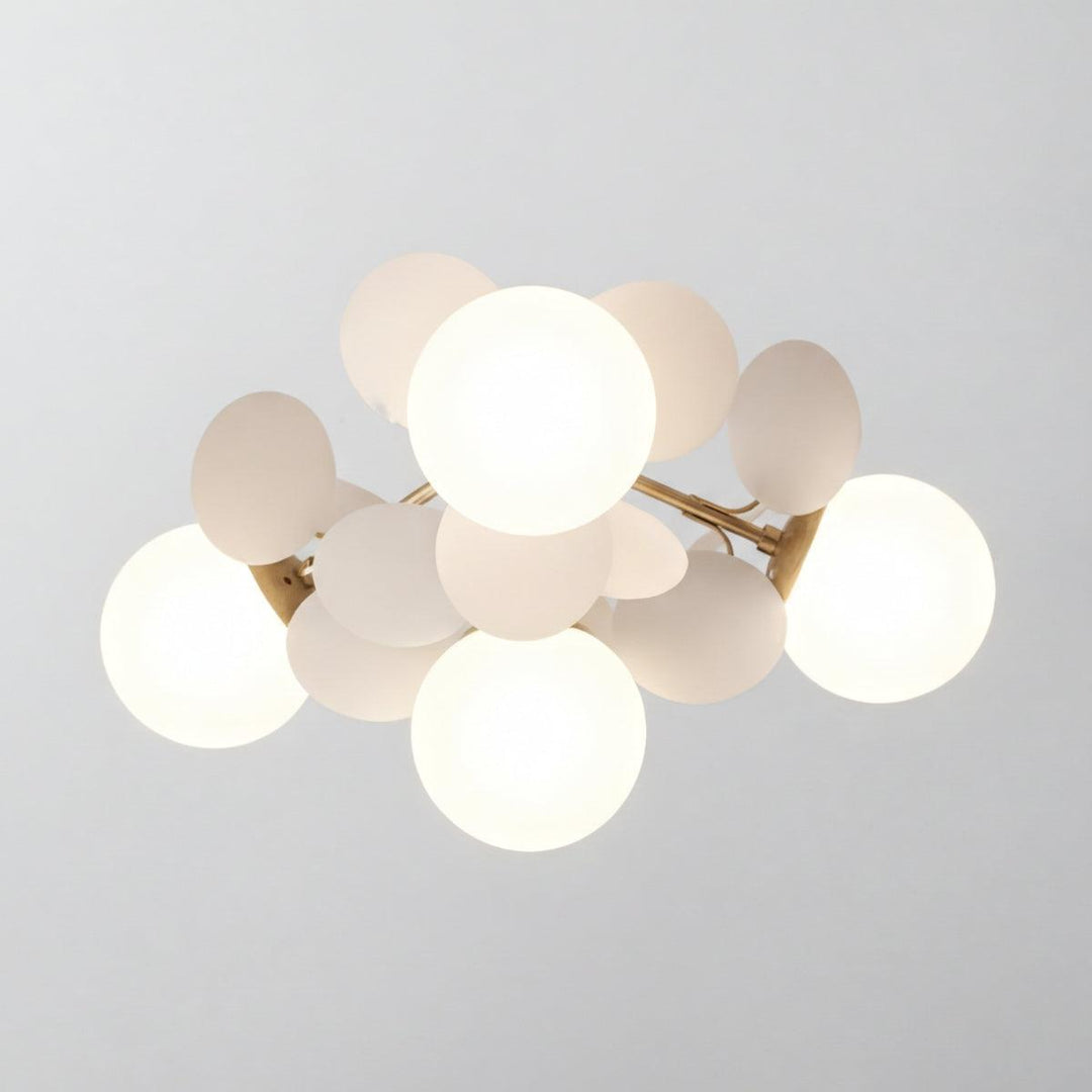 Modern Flush Mount Ceiling Light Fixture With Spherical Shaped Design