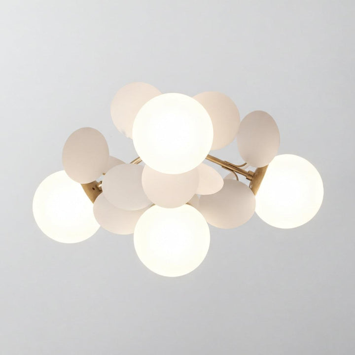 Modern Flush Mount Ceiling Light Fixture With Spherical Shaped Design