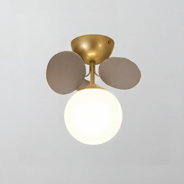 Modern Flush Mount Ceiling Light Fixture With Spherical Shaped Design