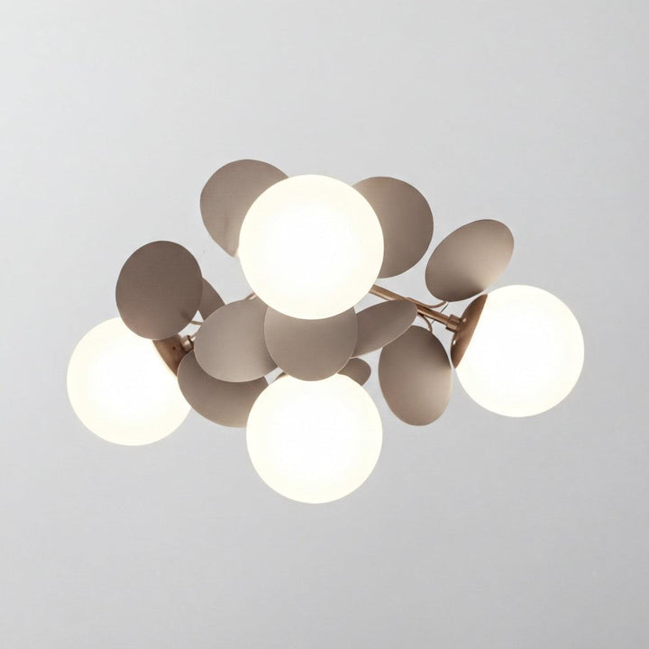 Modern Flush Mount Ceiling Light Fixture With Spherical Shaped Design