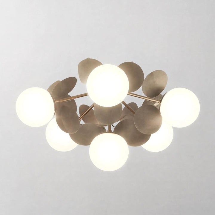 Modern Flush Mount Ceiling Light Fixture With Spherical Shaped Design