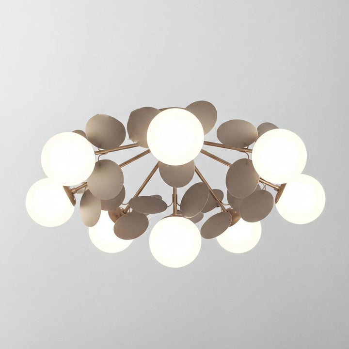 Modern Flush Mount Ceiling Light Fixture With Spherical Shaped Design