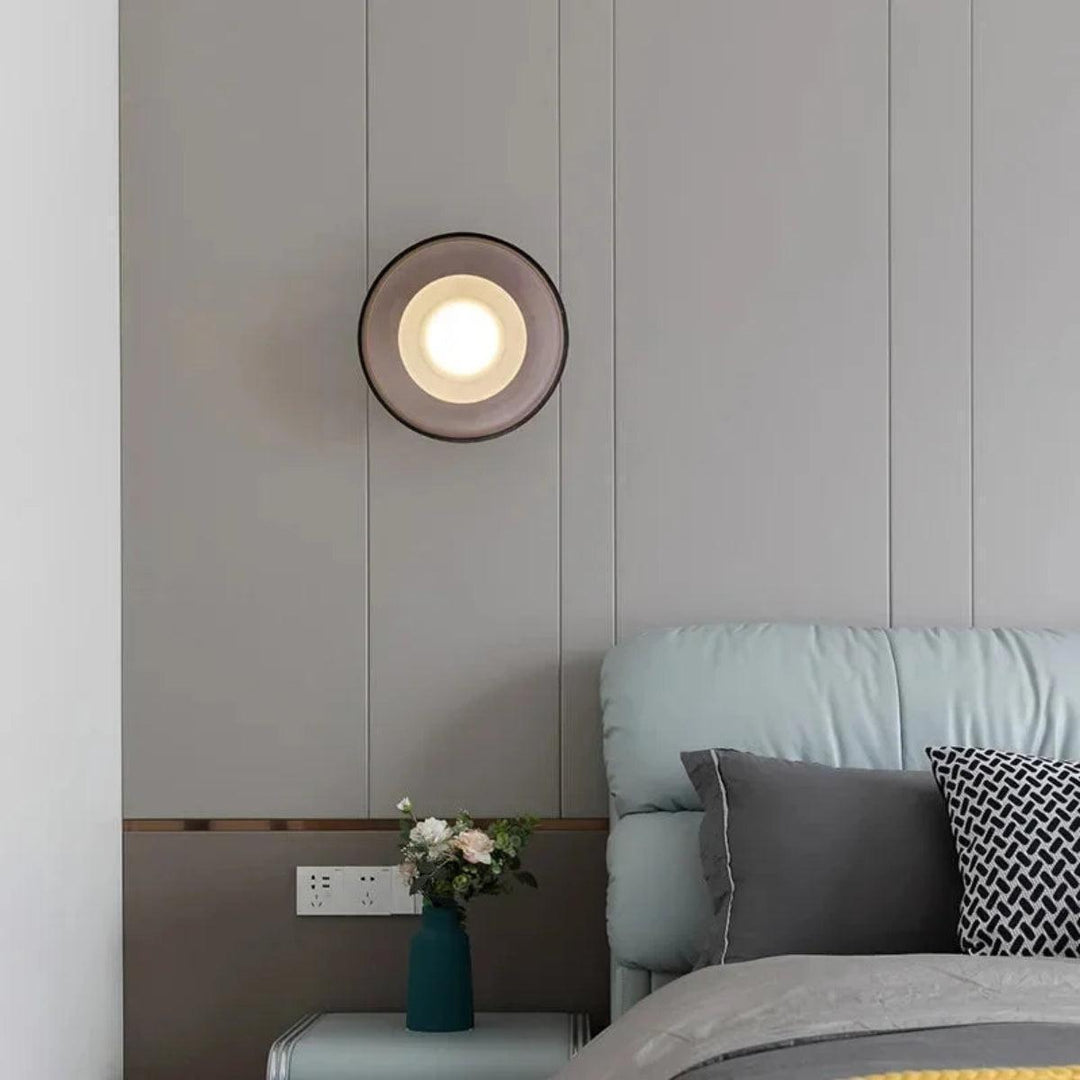 Modern Glass Wall Or Ceiling Mounted Light With Minimalist Round Design