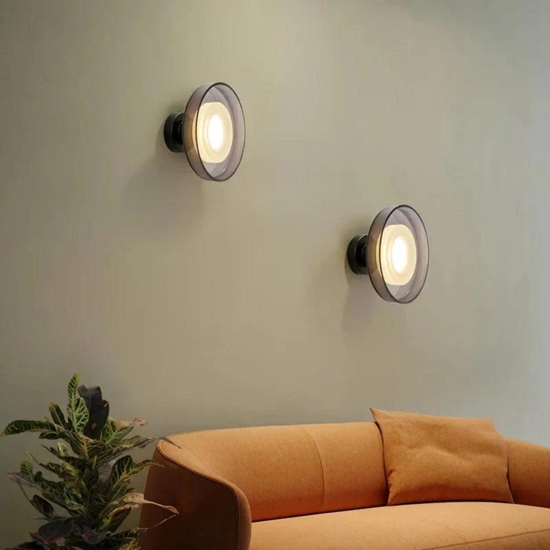 Modern Glass Wall Or Ceiling Mounted Light With Minimalist Round Design