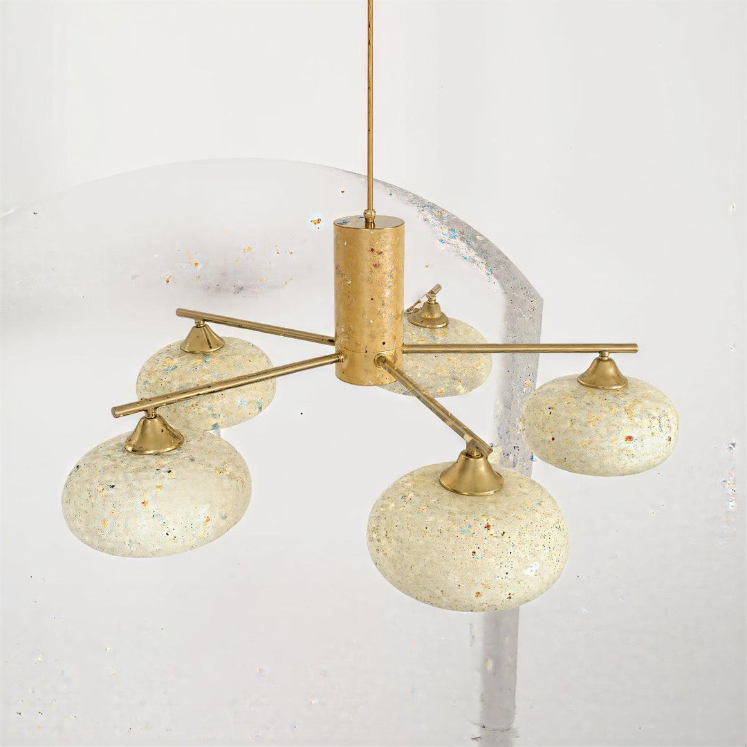 Modern Hanging Chandelier With Multiple Elliptical Oval Heads
