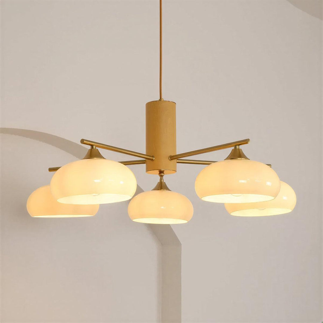 Modern Hanging Chandelier With Multiple Elliptical Oval Heads
