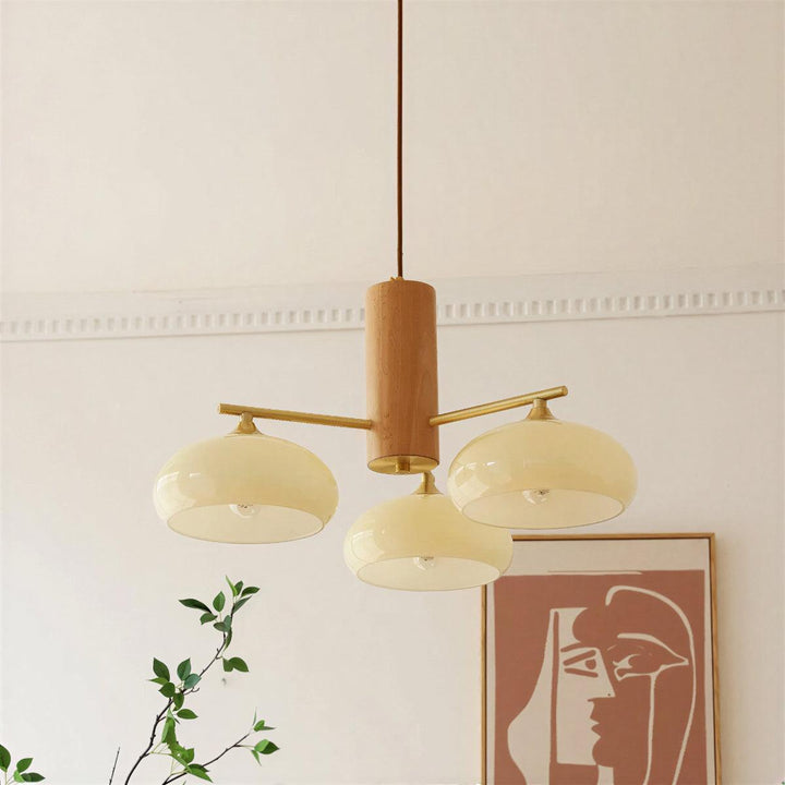 Modern Hanging Chandelier With Multiple Elliptical Oval Heads