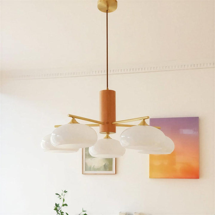 Modern Hanging Chandelier With Multiple Elliptical Oval Heads
