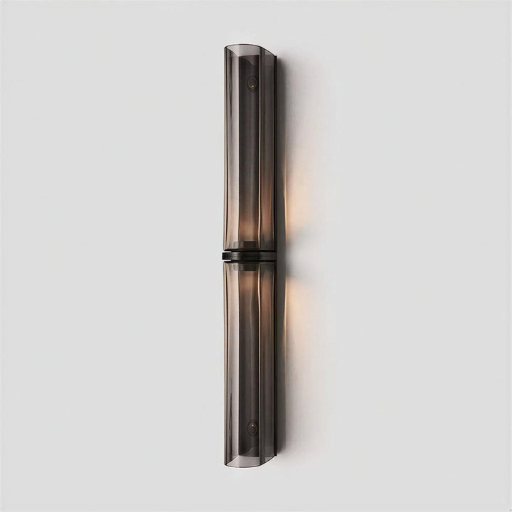 Modern Interior Wall Sconce With Slim Architectural Double Column Design