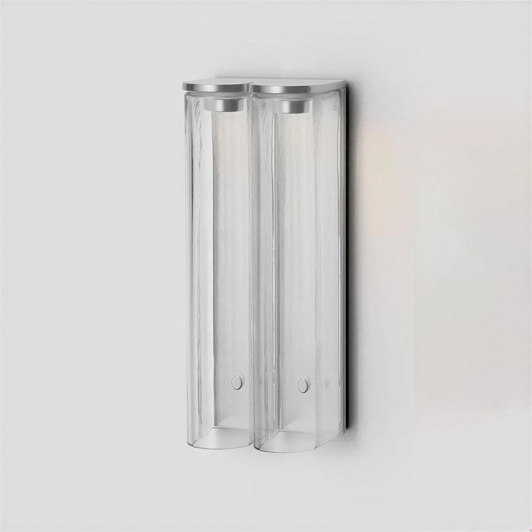 Modern Interior Wall Sconce With Slim Architectural Double Column Design