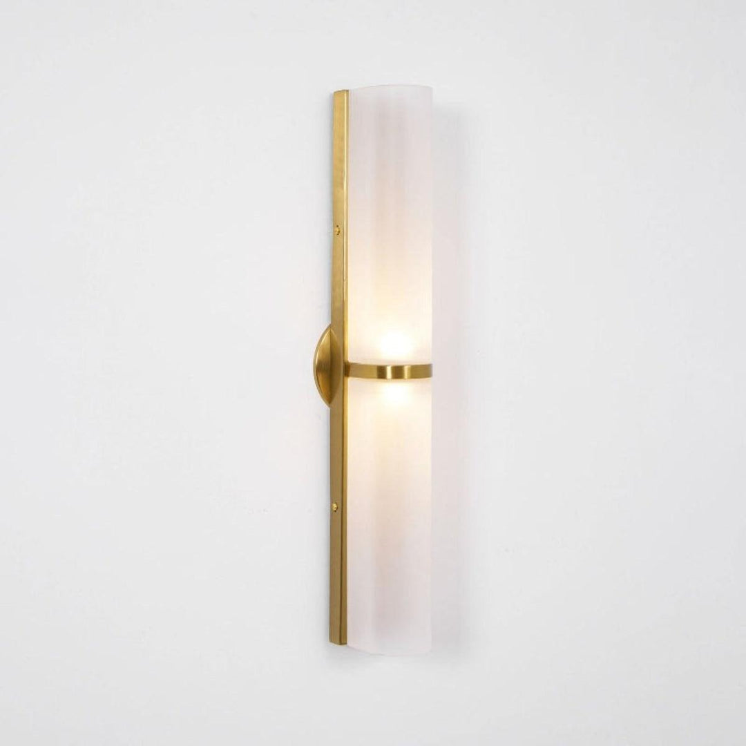 Modern Interior Wall Sconce With Slim Architectural Double Column Design