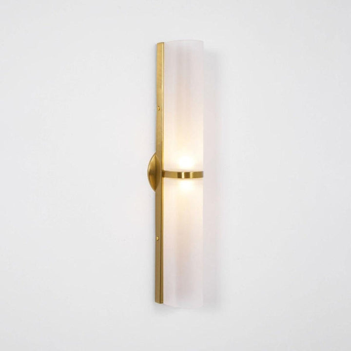 Modern Interior Wall Sconce With Slim Architectural Double Column Design