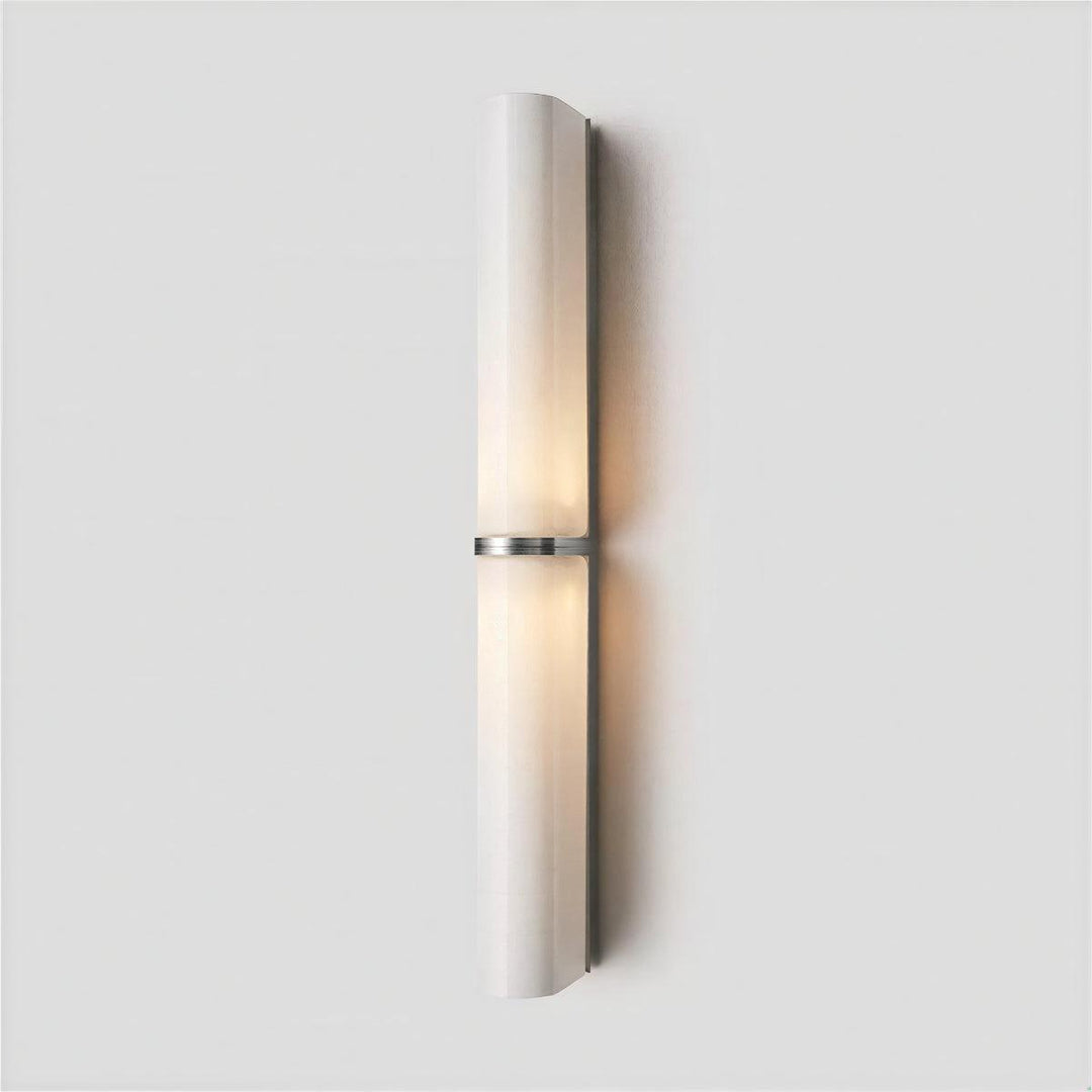Modern Interior Wall Sconce With Slim Architectural Double Column Design