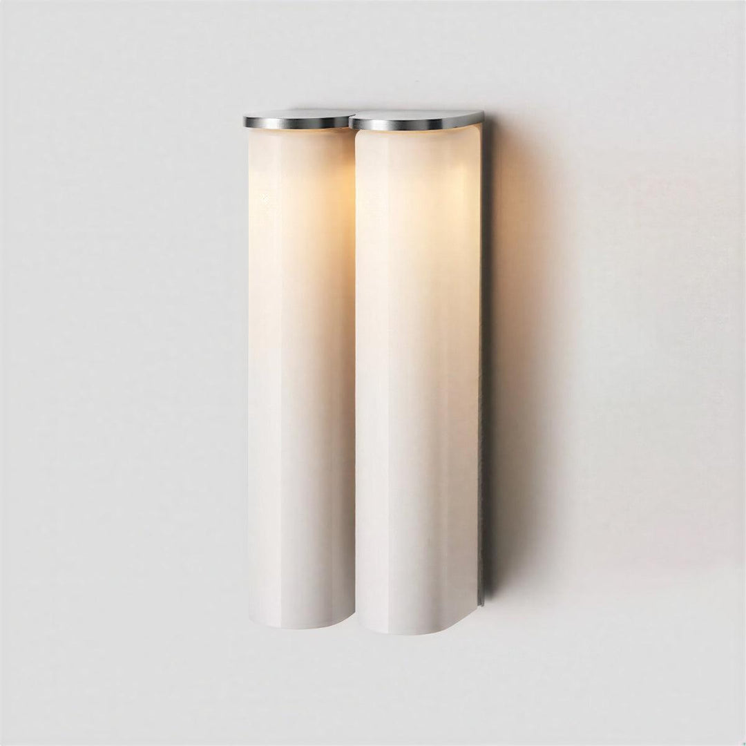 Modern Interior Wall Sconce With Slim Architectural Double Column Design