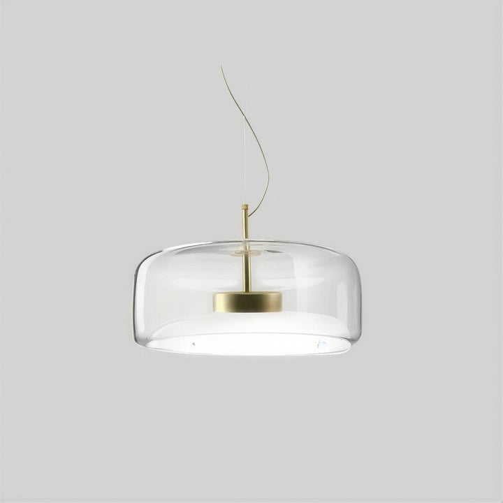 Modern Minimalist Glass Pendant Hanging Light With Adjustable Height Suspension