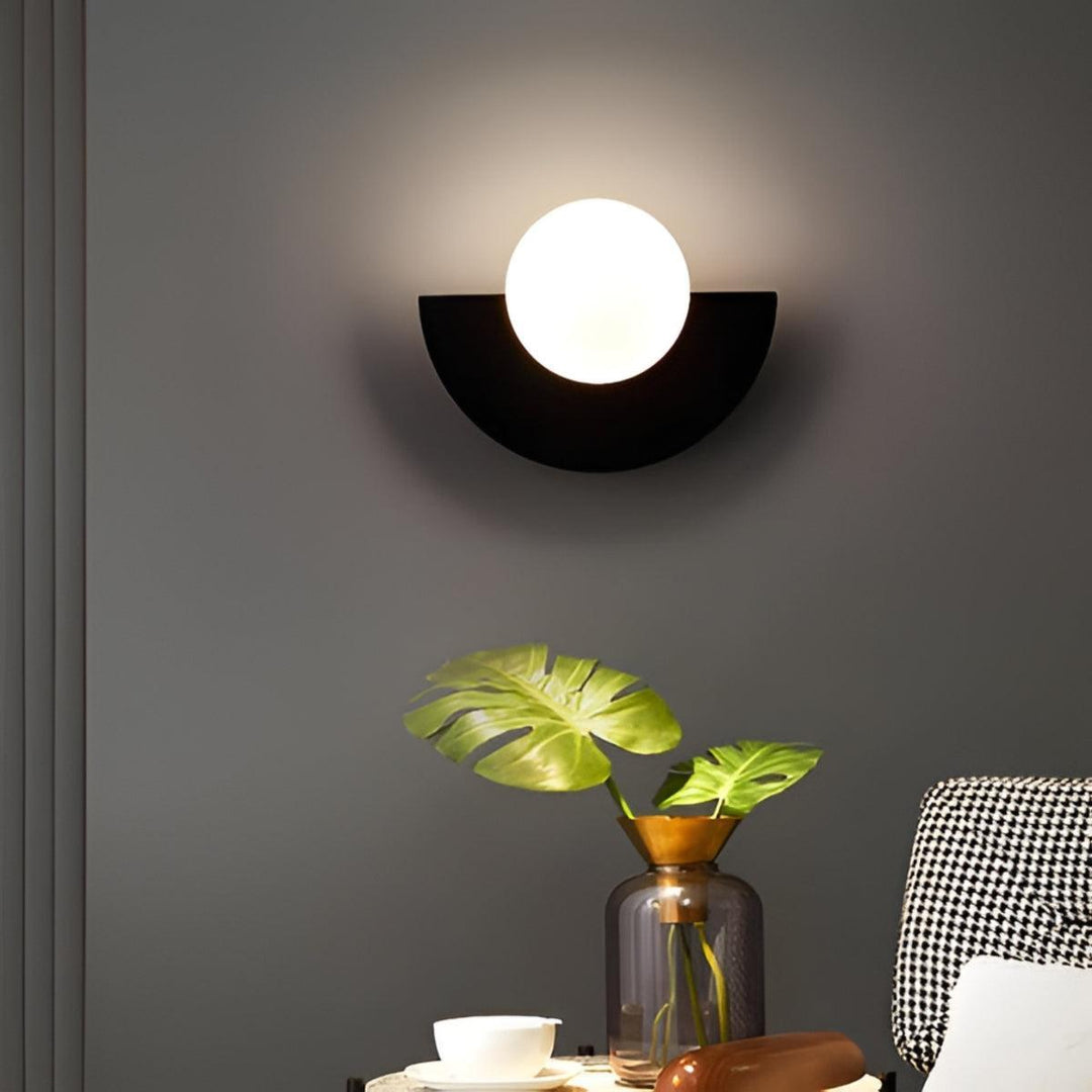 Modern Minimalist Half Circle Crescent Wall Sconce Light
