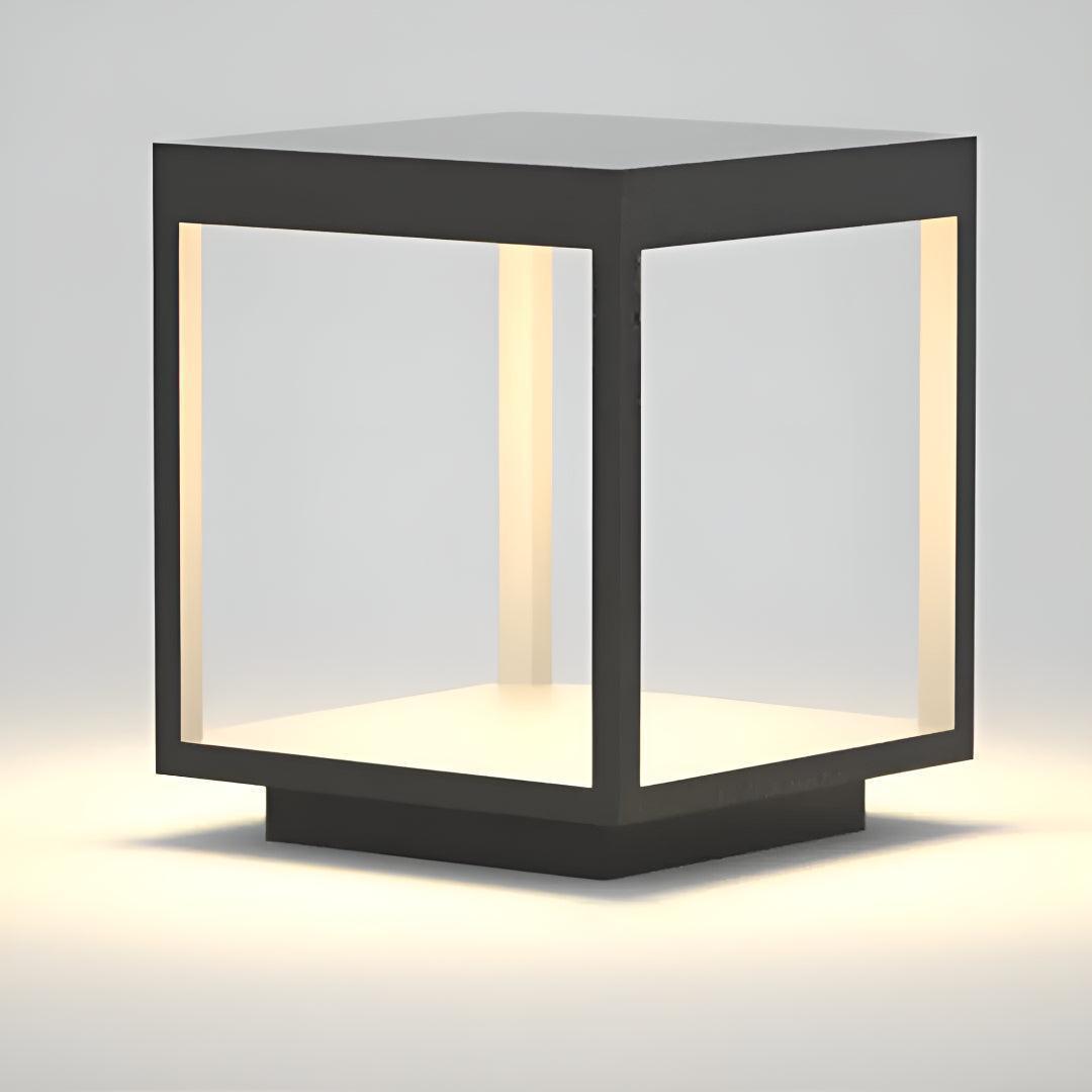 Modern Open Frame Post Lights for Outdoor Garden Walls