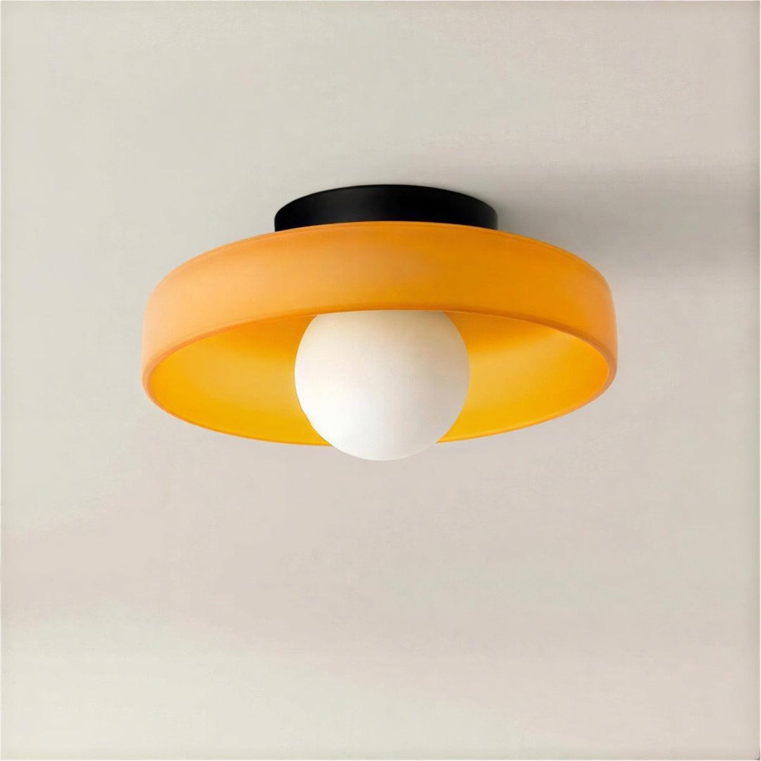 Modern Round Flush Mount Ceiling Light Fixture With Decorative Style