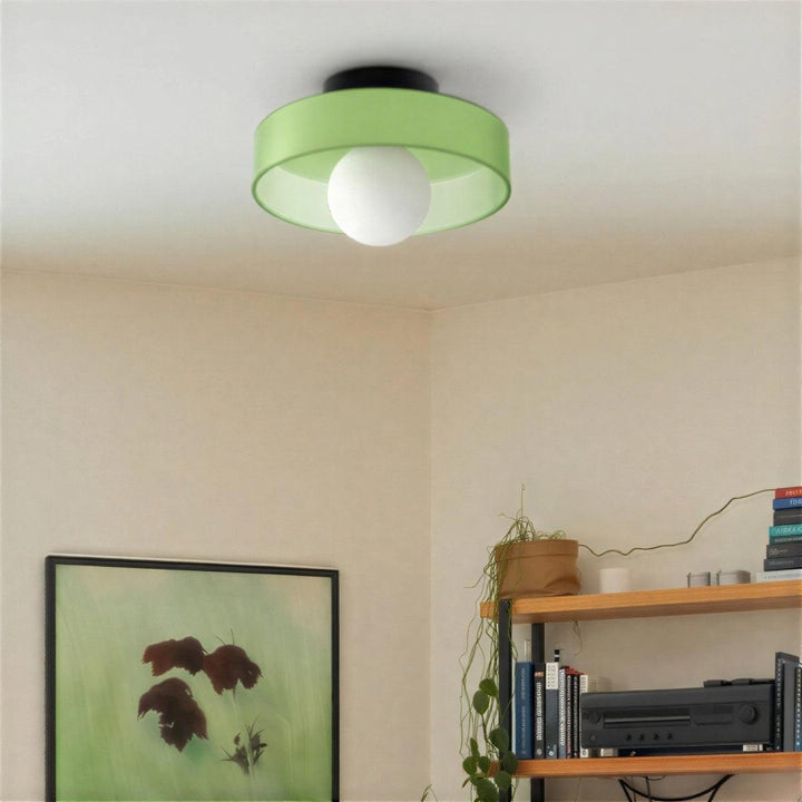 Modern Round Flush Mount Ceiling Light Fixture With Decorative Style