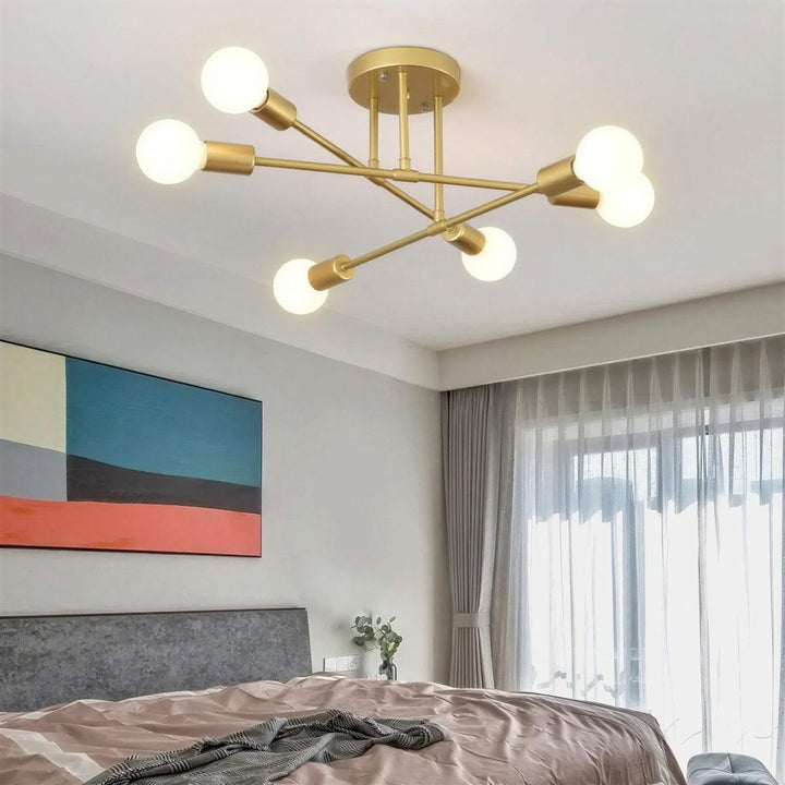 Modern Sputnik Chandelier Ceiling Light Fixture For Home Interiors