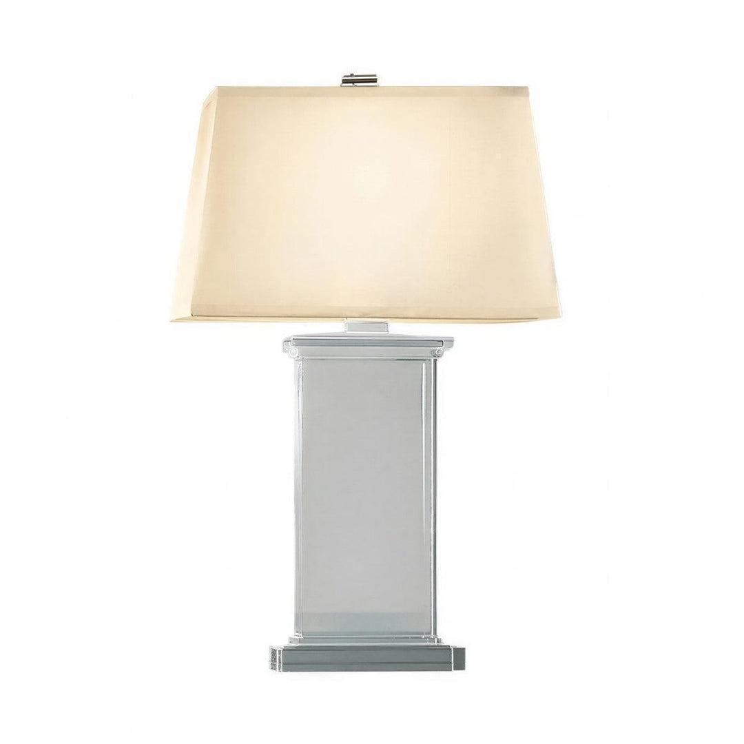 Modern Table Lamp With Clear Rectangular Design
