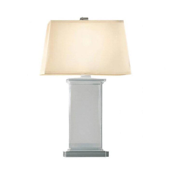 Modern Table Lamp With Clear Rectangular Design