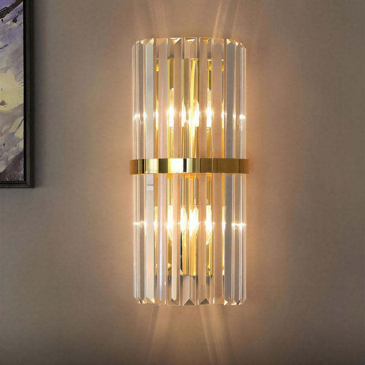 Modern Wall Sconce Light With Crystal Cage