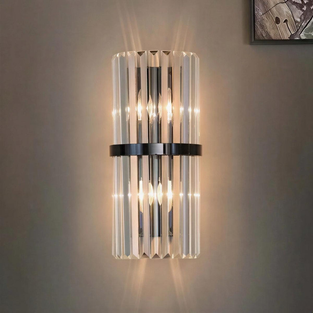 Modern Wall Sconce Light With Crystal Cage